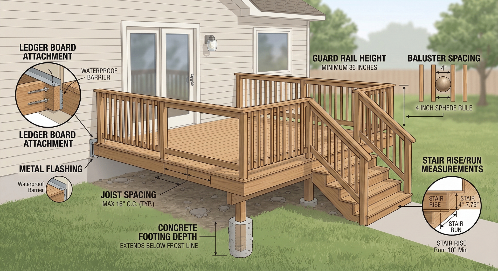 NC Piedmont Deck & Screened-Porch Permit + Code Checklist | Little ...